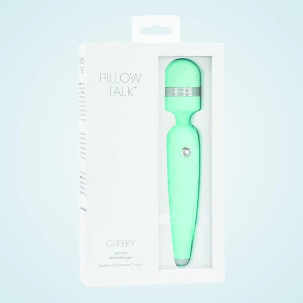 Pillow Talk Cheeky Silicone Waterproof Rechargeable Wand Style Vibrator - Teal — image 17 of 19
