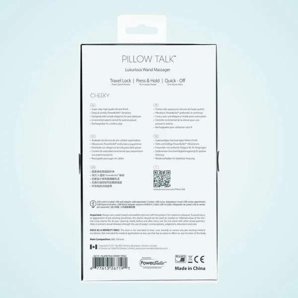 Pillow Talk Cheeky Silicone Waterproof Rechargeable Wand Style Vibrator - Teal — image 18 of 19