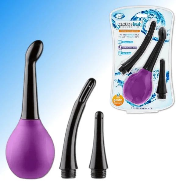 Cloud 9 Premium Deluxe 11.8 oz Anal Douche With 3 Soft Nozzle Tips — image 6 of 6