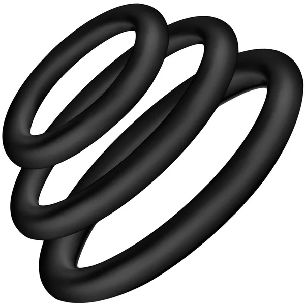 Performance VS4 Pure Premium Silicone Cock Rings By Blush Novelties - Black — image 9 of 12