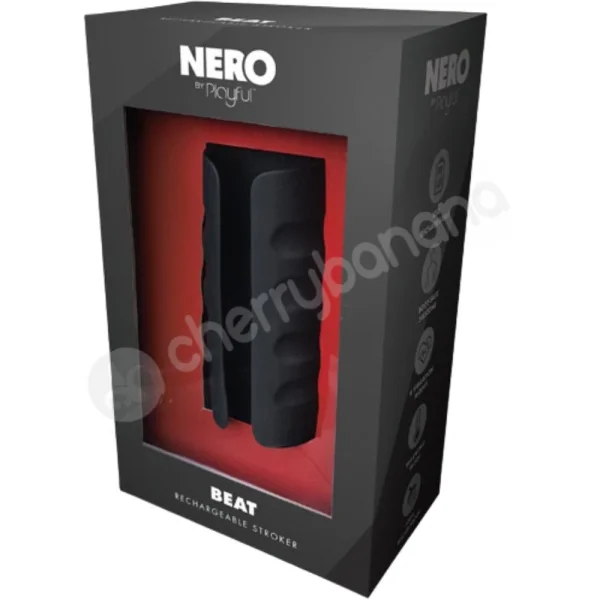 Playful Nero Beat Warming Stroker With Pulsating Plate & Vibrations