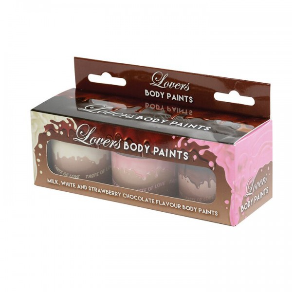 Lovers Assorted Chocolate Body Paints Set – 3 x 56g