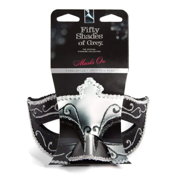 Fifty Shades of Grey Masks On Masquerade Mask (Twin Pack)