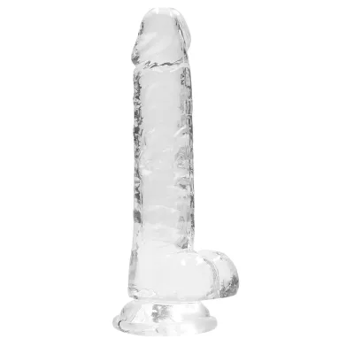 7 Inch Realistic Dildo With Balls Translucent