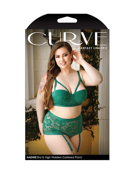 Nadine Bra & High Waisted Gartered Panty - Plus Size — image 6 of 6