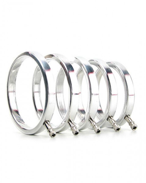 Electrastim Solid Metal Cock Ring Set 5 Sizes