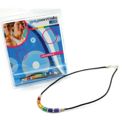 Gaysentials Rainbow Aluminum Tube Necklace 18 inches