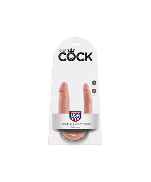 King Cock Small Double Trouble Flesh