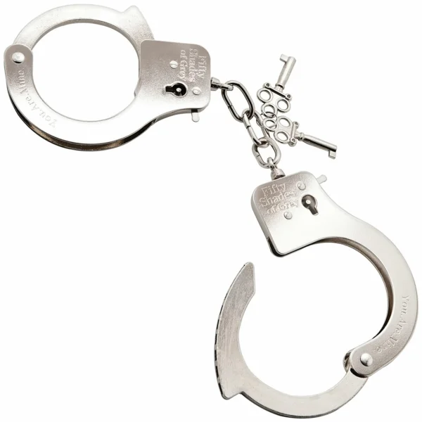 Fifty Shades of Grey You. Are. Mine. Metal Handcuffs
