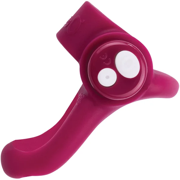 Charged You-Turn Plus Vibrating Silicone Cock Ring By Screaming O - Merlot — image 8 of 8