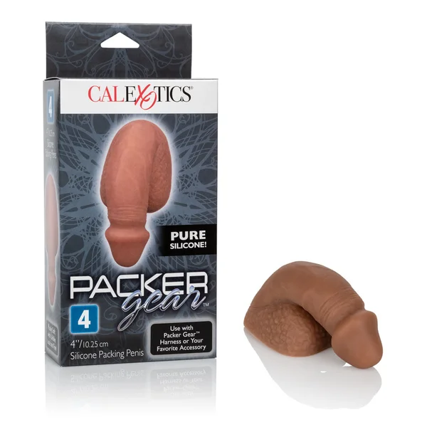 Packer Gear Silicone Packing Penis 4" / 10.25 cm By CalExotics - Chocolate — image 11 of 14