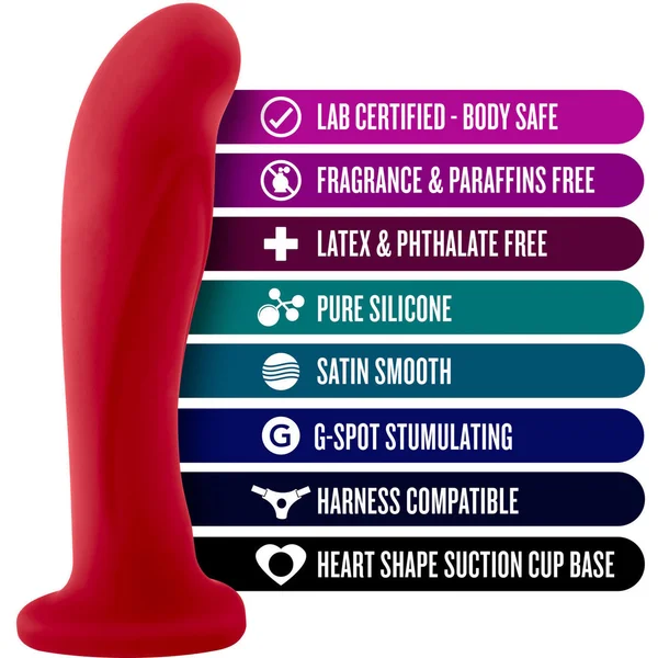 Temptasia Jezebel Silicone Dildo by Blush Novelties - Crimson — image 14 of 14