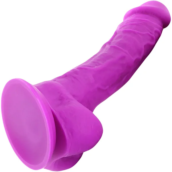 Colours Dual Density 8 Inch Silicone Suction Cup Dildo - Purple — image 22 of 22