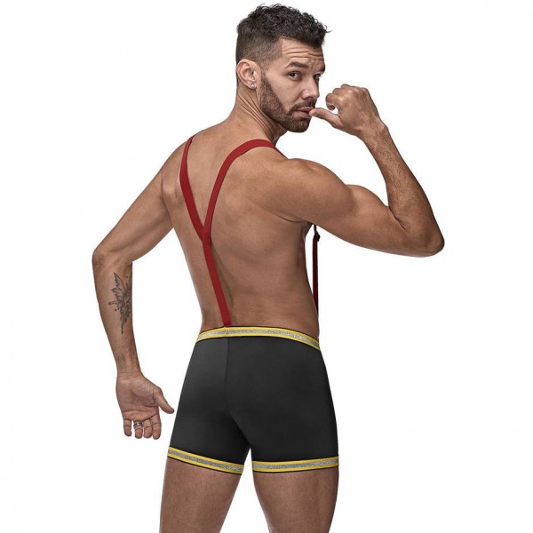 Male Power Hose Me Down Fireman Boxers and Braces