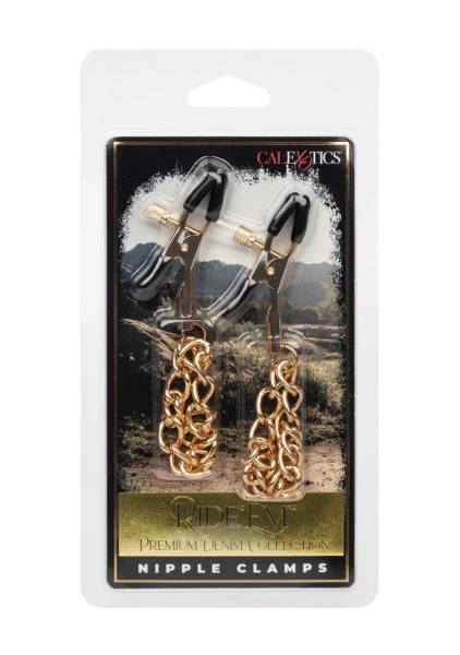 Ride 'em Premium Denim Collection Nipple Clamps