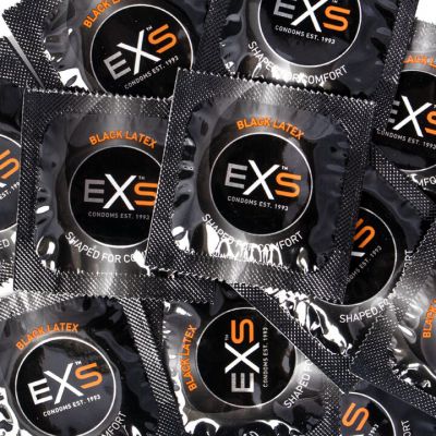 EXS Black Latex Condoms 25 Pack