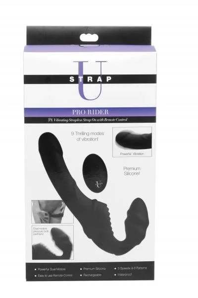 Pro Slim Rider Strapless Strap On With Remote Control Black — image 6 of 8