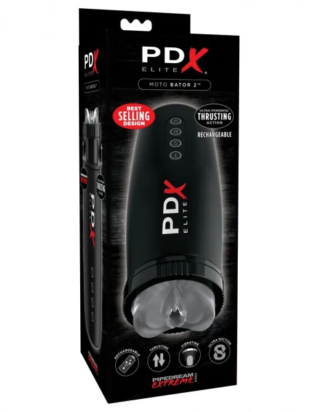 Pipedream Extreme Elite Motorbator 2 - Clear/Black — image 5 of 8