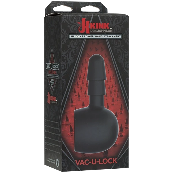 Kink Silicone Wand Vac-U-Lock Attch. - Black