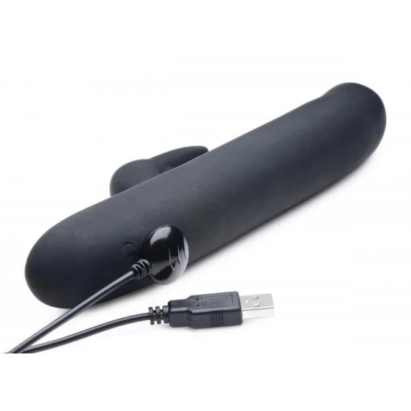 Bling Bunny 10X Flexing Silicone Rabbit Vibrator Black — image 7 of 8