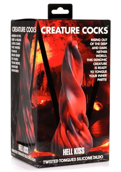 Hell Kiss Twisted Tongues 7.4" Silicone Suction Cup Dildo By Creature Cocks
