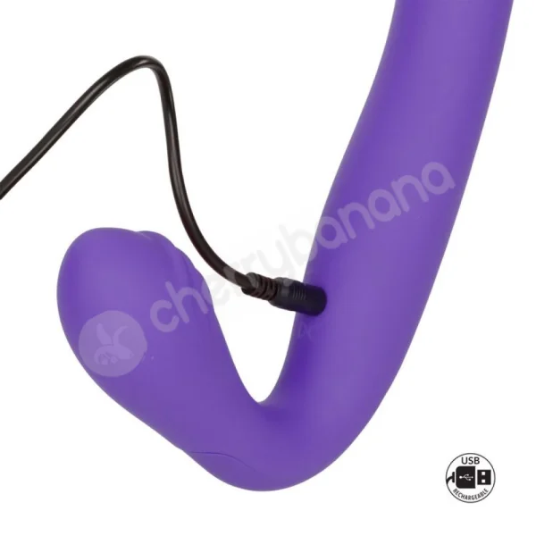 Purple Rechargeable Love Rider Strapless Strap-on