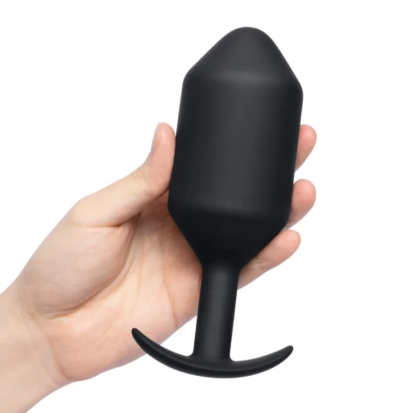 b-Vibe Snug Plug 7 XXXXL Silicone Weighted Butt Plug - Black