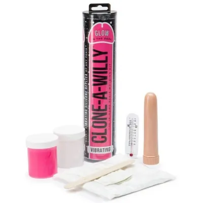 Clone A Willy Glow in the Dark Vibrating Dildo Kit Hot Pink