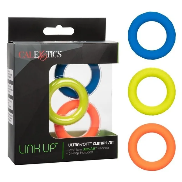 Link Up Ultra-Soft Climax Silicone 3 Cock Ring Set By CalExotics — image 12 of 15