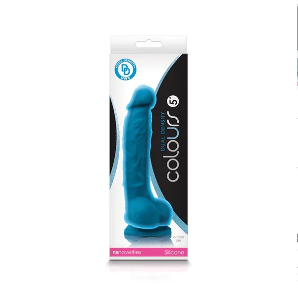 Colours Dual Density 5 Inch Silicone Suction Cup Dildo - Purple — image 19 of 24