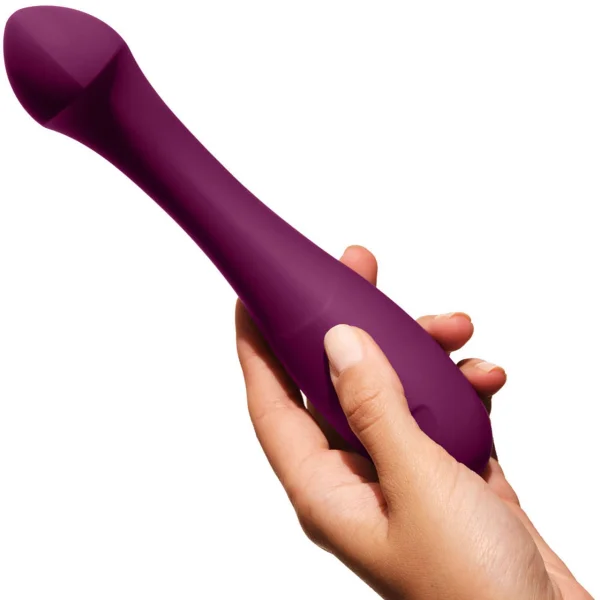 Arc Silicone Waterproof Rechargeable G-Spot Vibrator By Dame - Plum