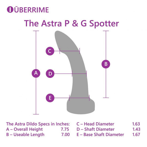 Uberrime Astra P-Spot / G-Spot Silicone Dildo