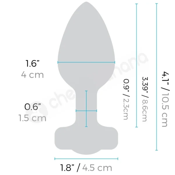 B-Vibe Vibrating Jewel M/L Emerald Butt Plug With Remote Control