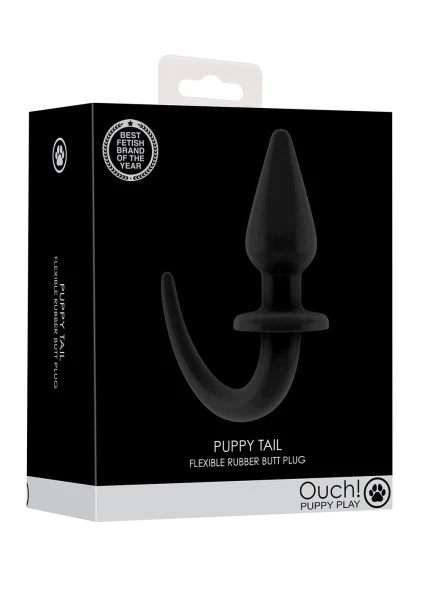 Ouch! Puppy Tail Flexible Rubber Butt Plug