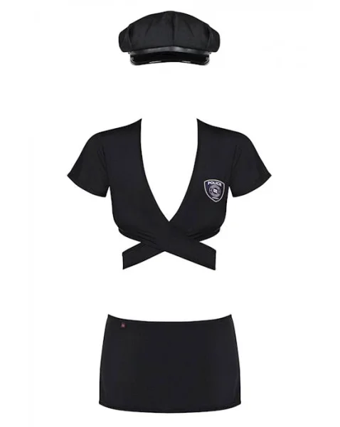Obsessive Police Uniform - Black - S/m