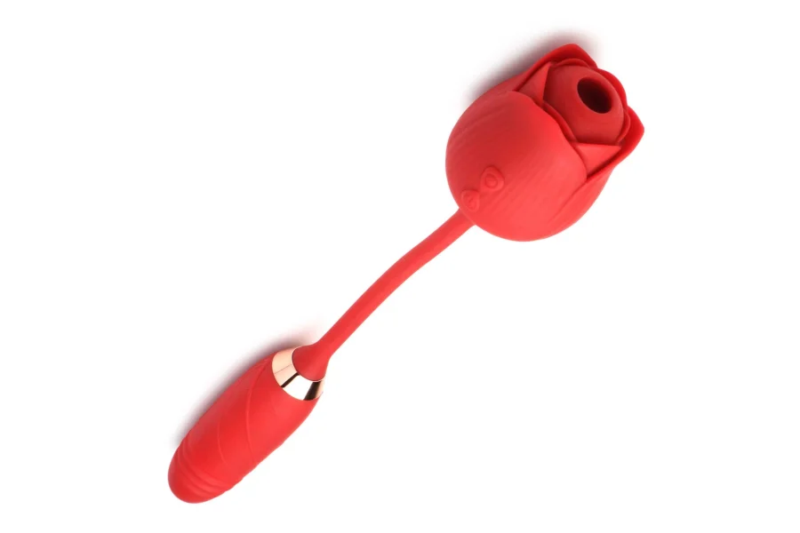 Bloomgasm Romping Rose Suction and Thrusting  Vibrator - Red — image 6 of 14