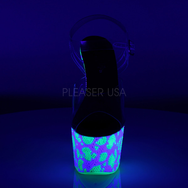 7 inches Heel, 2 3/4 inches PF Ankle Strap Sandal w/Leopard Pattern RS — image 6 of 12
