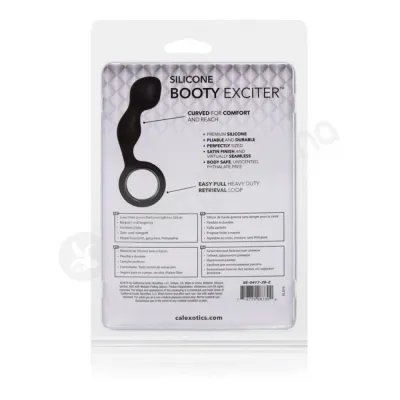 Black Silicone Booty Exciter Butt Plug