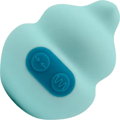 Unbound Squish Squeeze Responsive Rechargeable Waterproof Silicone Vibrator Aqua Teal