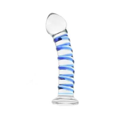 10 Mr Swirly Double Ended Glass Dildo And Butt Plug