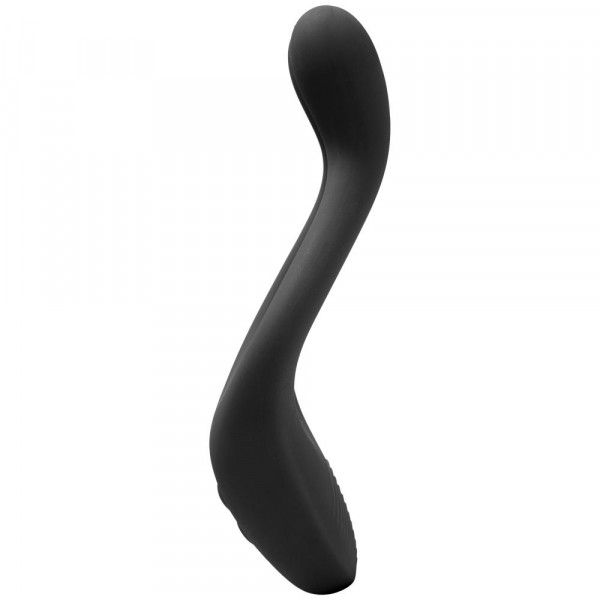 Tryst Multi Erogenous Zone Silicone Vibrator and Cock Ring - Black