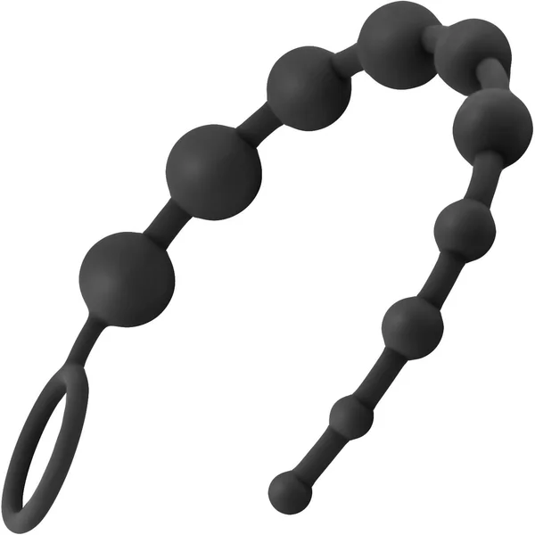 Anal Adventures Platinum Silicone 10 Anal Beads By Blush - Black — image 19 of 21