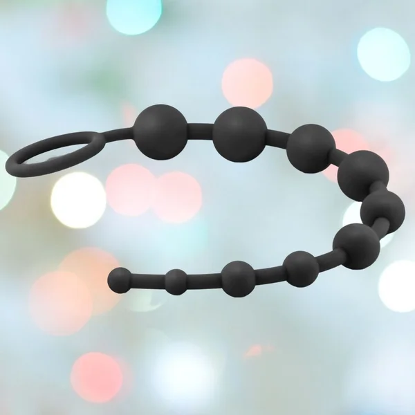 Anal Adventures Platinum Silicone 10 Anal Beads By Blush - Black — image 16 of 16