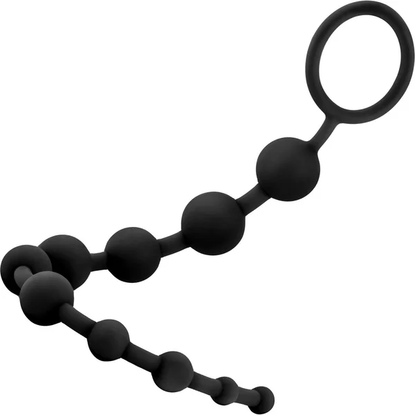 Anal Adventures Platinum Silicone 10 Anal Beads By Blush - Black — image 18 of 21