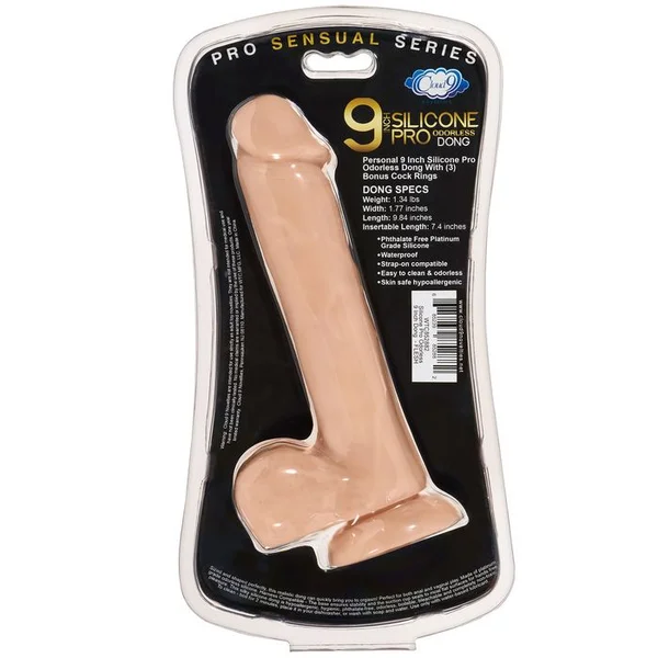 Cloud 9 Pro Sensual Premium Silicone 9 Inch Suction Cup Dildo - Vanilla — image 12 of 14