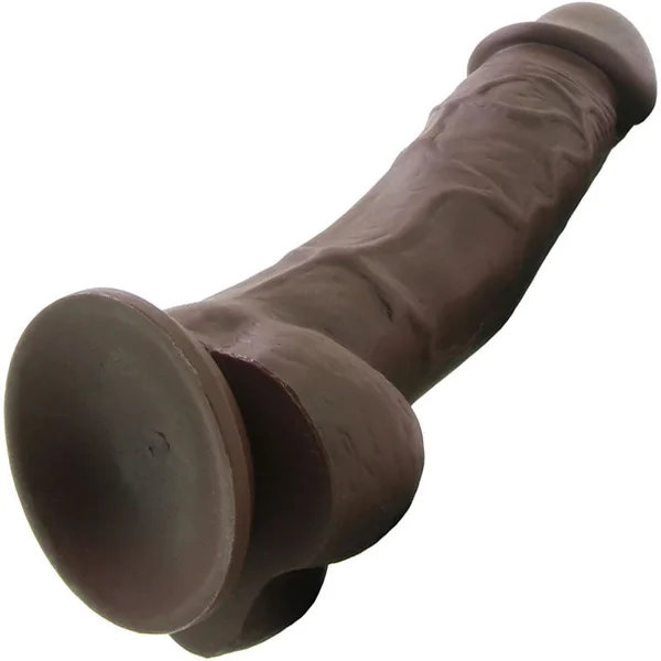 Colours Dual Density 5 Inch Silicone Suction Cup Dildo - Chocolate — image 14 of 15