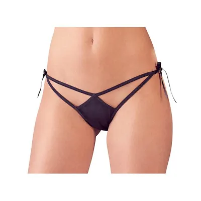 Kimmy Panties With Ribbons Black One Size