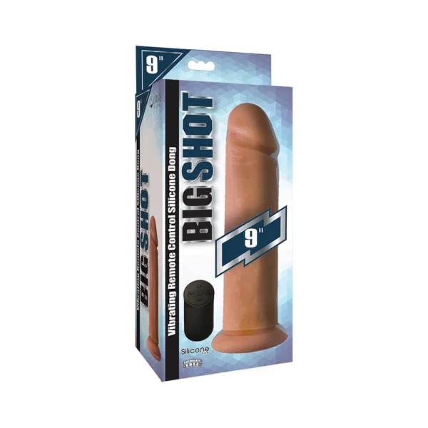 Big Shot Silicone Vibrating Dong Light 9in — image 4 of 6