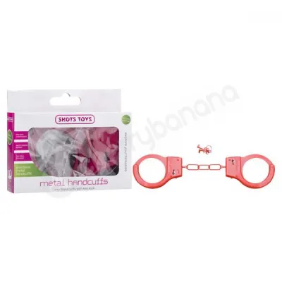 Shots Toys Red Metal Handcuffs