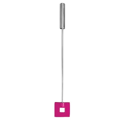 Leather Square Tipped Crop Pink